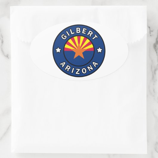 Gilbert Arizona Ovale Sticker (Tas)