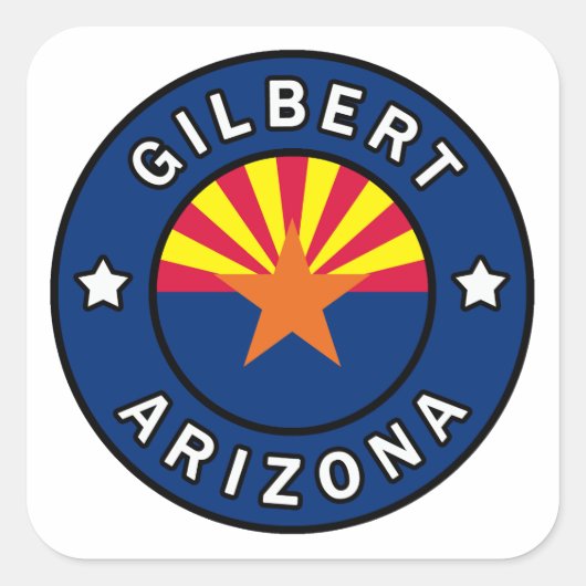 Gilbert Arizona Vierkante Sticker (Voorkant)