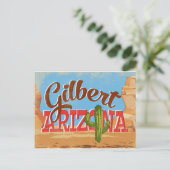 Gilbert Arizona Vintage Travel Briefkaart (Staand voorkant)