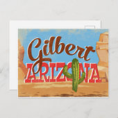 Gilbert Arizona Vintage Travel Briefkaart (Voorkant / Achterkant)