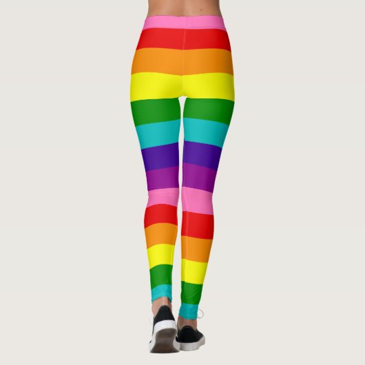 Gilbert Baker Gay Pride Flag Leggings (Achterkant)