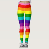 Gilbert Baker Gay Pride Flag Leggings (Voorkant)