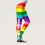 Gilbert Baker Gay Pride Flag Leggings<br><div class="desc">Pas de tekst,  de grootte en de schaal van patroon aan</div>