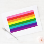 Gilbert Baker Gay Pride Flag Rainbow Stripe Rechthoekige Sticker (Envelop)