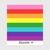 Gilbert Baker Gay Pride Flag Rainbow Stripe Sticker (Vel)
