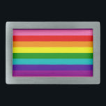 Gilbert Baker Gay Pride Flag Rainbow Stripes Gesp<br><div class="desc">Pride strepen,  met inbegrip van de oorspronkelijke roze,  met inbegrip van de bakker; u kunt de schaal,  de plaatsing en de omwenteling van de streep aanpassen</div>