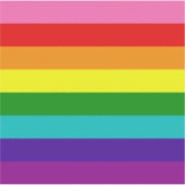 Gilbert Baker Gay Pride Flag Small Square Sticker (Voorkant)