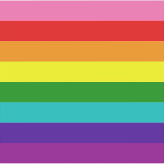 Gilbert Baker Gay Pride Flag Small Square Sticker (Voorkant)