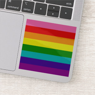 Gilbert Baker Gay Pride Flag Small Square Sticker