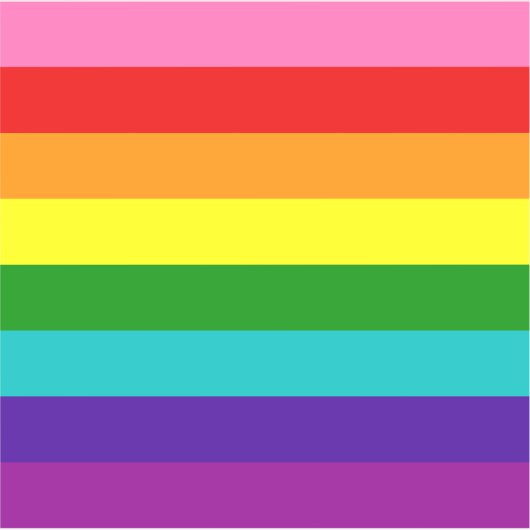 Gilbert Baker Gay Pride Flag Small Square Sticker (Voorkant)