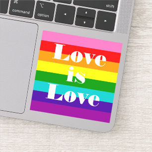Gilbert Baker Gay Pride Vlag Liefde is Liefde Sticker