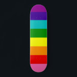 Gilbert Baker Pride Flag Herhaalt regenboogstripe  Persoonlijk Skateboard<br><div class="desc">originele kleuren van de pride met inbegrepen roze; herhaald stripe patroon; vergroot</div>