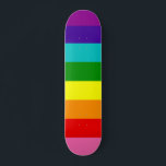 Gilbert Baker Pride Flag Herhaalt regenboogstripe  Persoonlijk Skateboard<br><div class="desc">originele kleuren van de pride met inbegrepen roze; herhaald stripe patroon; vergroot</div>