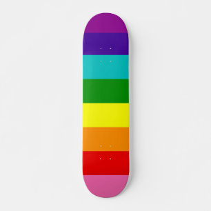 Gilbert Baker Pride Flag Herhaalt regenboogstripe Persoonlijk Skateboard