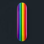 Gilbert Baker Pride Flag Herhaalt regenboogstripe  Persoonlijk Skateboard<br><div class="desc">originele pride kleuren met inbegrepen roze; herhalingspatroon; verticaal</div>