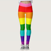 Gilbert Baker Pride Vlag Regenboog Gestreept LGBT Leggings (Voorkant)