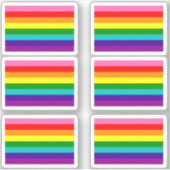 Gilbert Baker Pride Vlag Sticker Pakket (Voorkant)