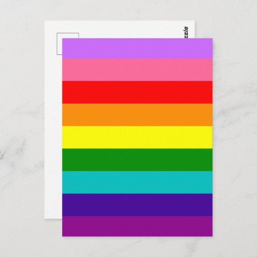 Gilbert Baker’s 9-Stripe Rainbow Flag Briefkaart (Voorkant / Achterkant)