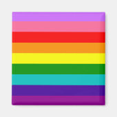 Gilbert Baker’s 9-Stripe Rainbow Flag  Magneet (Voorkant)