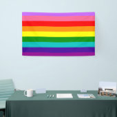 Gilbert Baker’s 9-Stripe Rainbow Flag  Spandoek (Beurs)