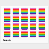Gilbert Baker’s 9-Stripe Rainbow Flag  Vierkante Sticker (Vel)