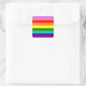 Gilbert Baker’s 9-Stripe Rainbow Flag  Vierkante Sticker (Tas)