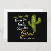 Gilbert Cactus Funny Retro Briefkaart (Voorkant / Achterkant)