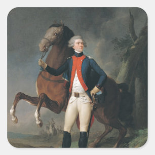 Gilbert Motier Marquis de la Fayette, 1788 Vierkante Sticker