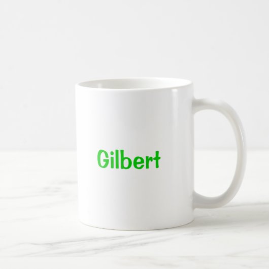 Gilbert Naam Mok Groene Tekst (Rechts)
