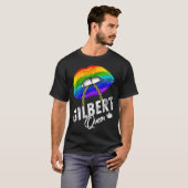 Gilbert Queen LGBTQ Gay Pride Flag Lips Rainbow Me T-shirt (Voorkant volledig)