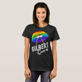 Gilbert Queen LGBTQ Gay Pride Flag Lips Rainbow Me T-shirt (Voorkant volledig)