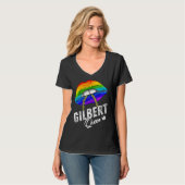 Gilbert Queen LGBTQ Gay Pride Flag Lips Rainbow Me T-shirt (Voorkant volledig)
