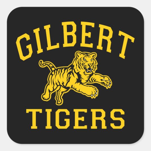Gilbert Tigers Vierkante Sticker (Voorkant)