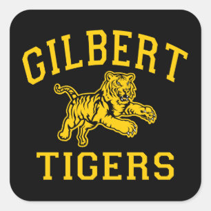 Gilbert Tigers Vierkante Sticker