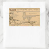 Gilbert toy's Machine Pistool 1919 Rechthoekige Sticker (Tas)