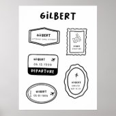 Gilbert - Travel Stamp Collectie |  ontwerp Poster (Voorkant)