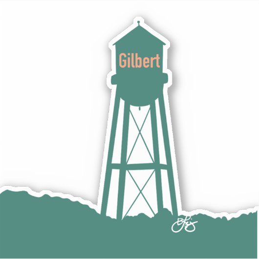 Gilbert Water Tower Sticker (Voorkant)