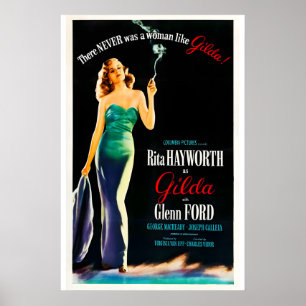 Gilda 1946 Film POSTER PRINT A5-A1 40s Rita