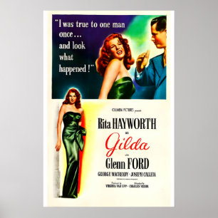 Gilda 1946 Film POSTER PRINT A5-A1 40s Rita