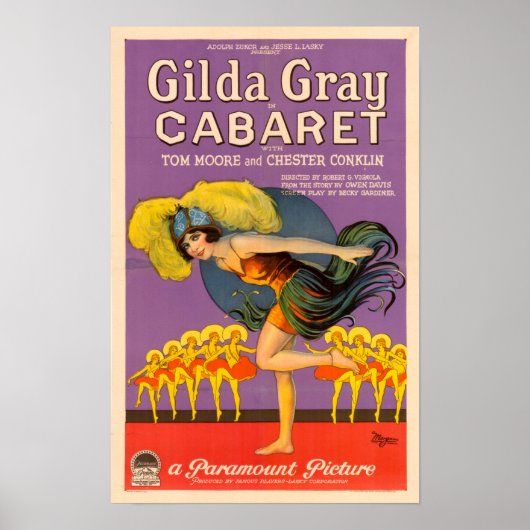 Gilda Gray Cabaret Vintage Poster (Voorkant)