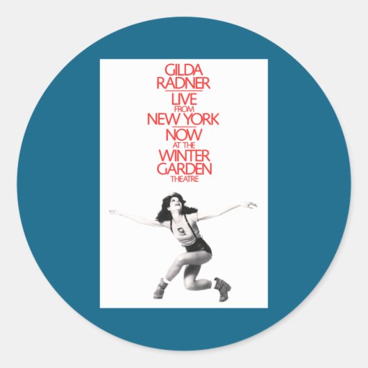 Gilda Radner Live From New York _1  Ronde Sticker (Voorkant)
