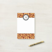 Gilded Age Baroque Damask Swirls Red en Gold Post-it® Notes (Op bureau)