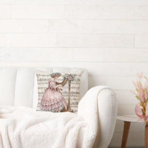 Gilded Age Harpist op bladmuziek Kussen