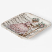 Gilded Age Harpist op bladmuziek Papieren Bordje (Gebogen)
