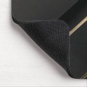 Gilded Alignment — Minimalist Black & Gold Muismat (Hoek)