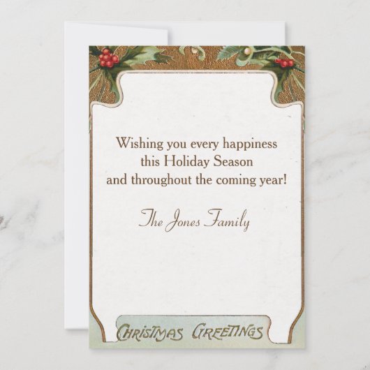  Gilded Angel en Child Feestdagenkaart (Achterkant)