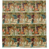  Gilded Angels, Kinderen en Greenery Douchegordijn (Voorkant)