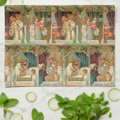 Gilded Angels, Kinderen en Greenery Theedoek (Gevouwen)