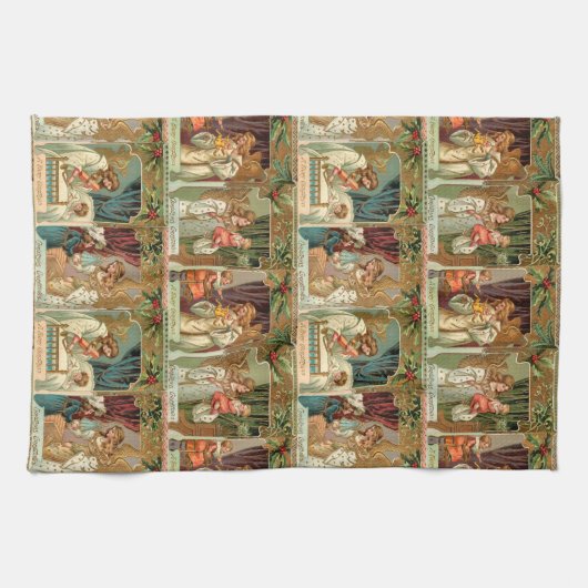 Gilded Angels, Kinderen en Greenery Theedoek (Horizontaal)