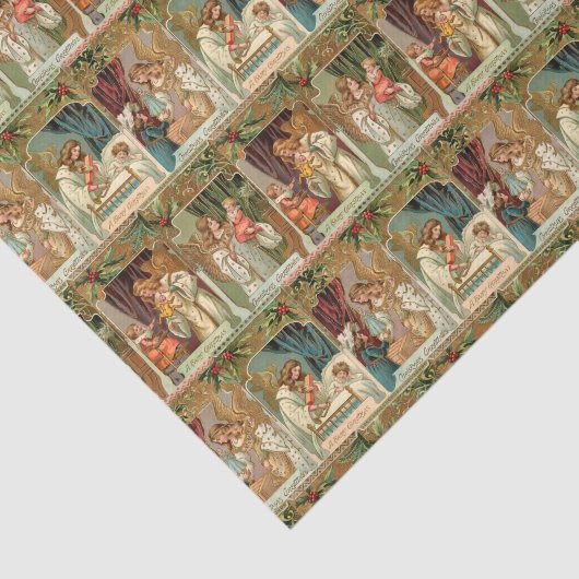 Gilded Angels, Kinderen en Greenery Tissuepapier (Detail)